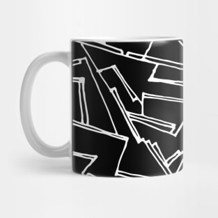 Abstract Ink Drawing #16 Black Mug